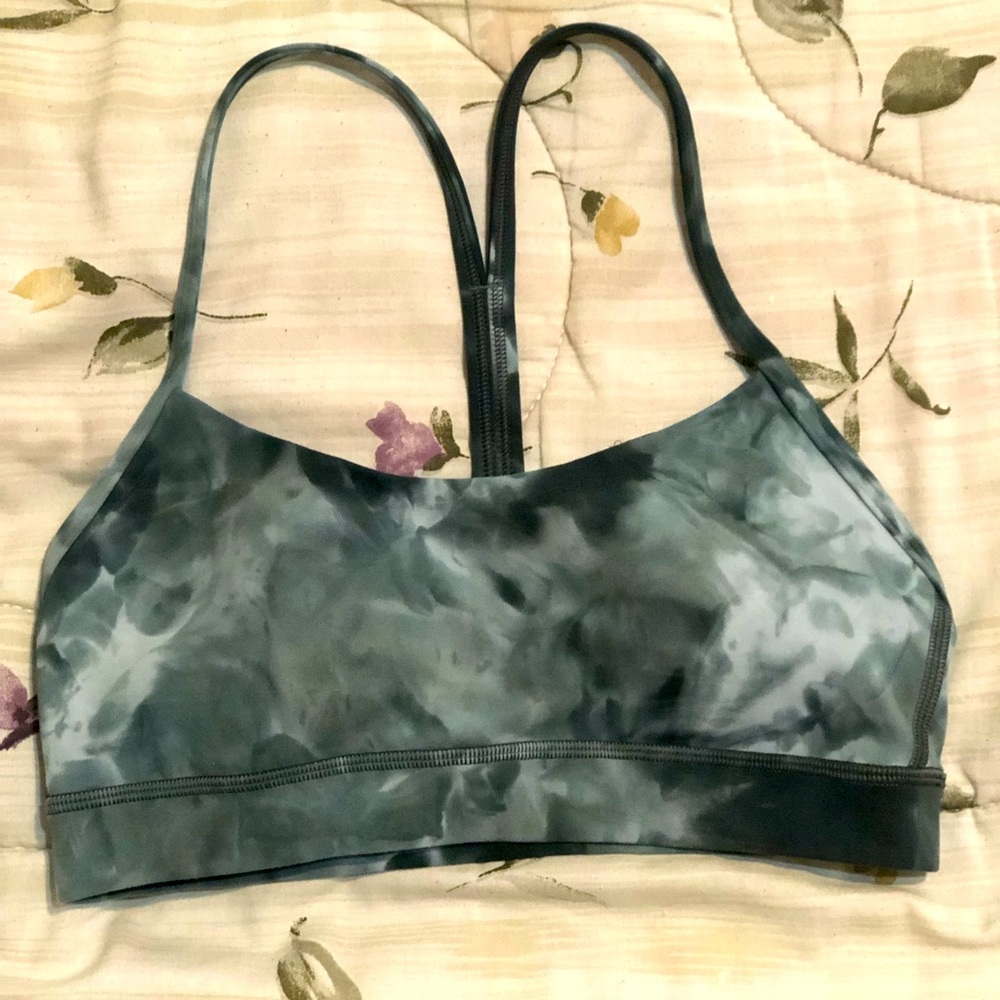Lulu Lemon Green Tie Dye Sports Bra